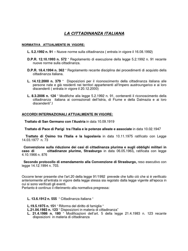 Cittadinanza PDF