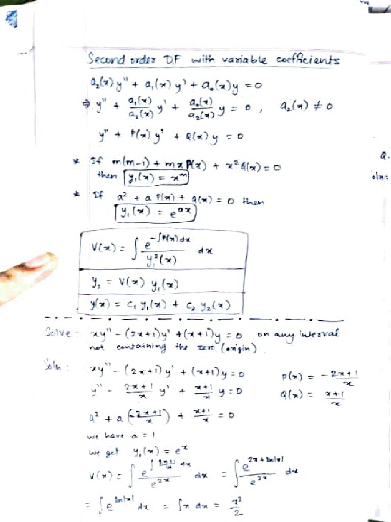 2nd Order Diff and Caucy Euler Ct1 | PDF