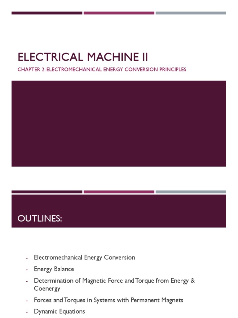 Electromechanical Energy Conversion Principles | PDF | Science ...