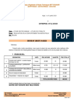 Devis Travaux Geothniques - N°14-2023 - Bejaia