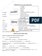 Expressions Avec Avoir Et Etre PDF