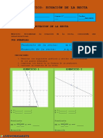 Taller Práctico: Ecuación de La Recta