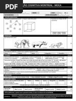 MoCA Test Portuguese - Versãoalternativa1 | PDF
