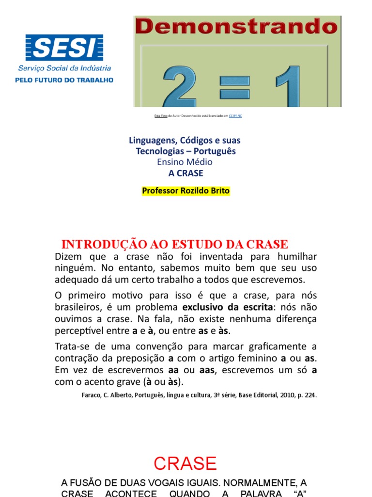 Língua Portuguesa - Regra importante sobre crase e pronome