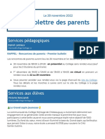 2022 11 28 Infolettre Des Parents