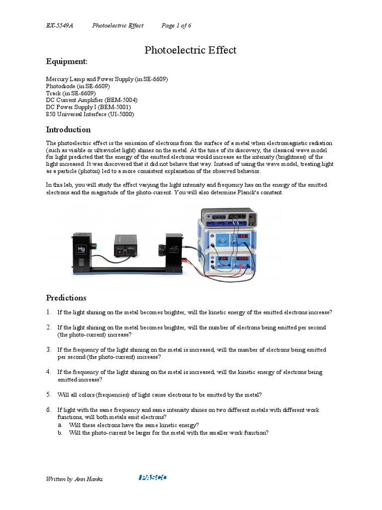 Photoelectric Effect | PDF