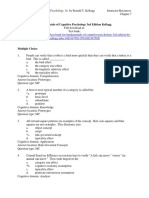 Fundamentals of Cognitive Psychology 3rd Edition Kellogg Test Bank Download