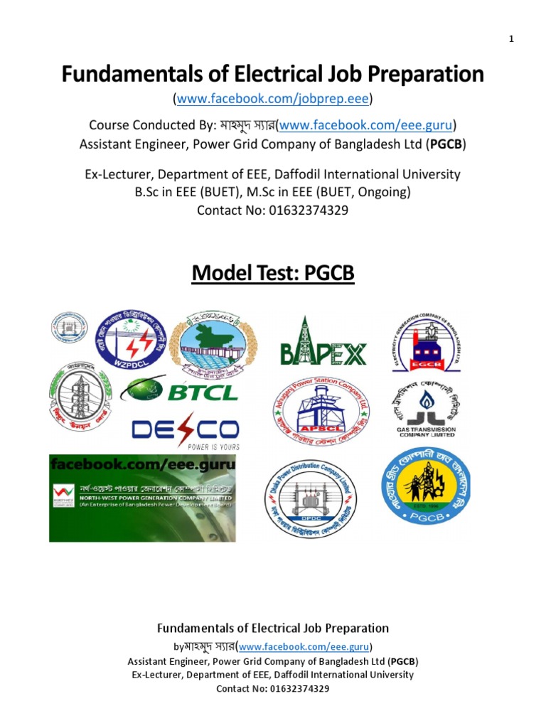 MODEL TEST For PGCB EEE Guru | PDF