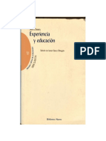 John Dewey. Experiencia y Educación. Edición de Javier Sáenz Obregón