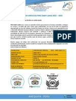 Catálogo de Servicios Perú Baby Lama 2023