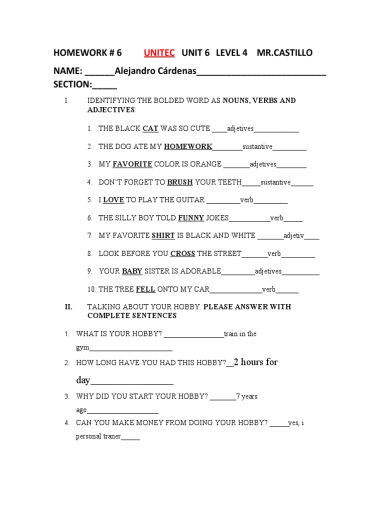Homework # 6 Level 4 Unit 6 | PDF | Language Families | Language Mechanics