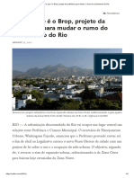 Saiba o Que É o Brop, Projeto Da Prefeitura para Mudar o Rumo Do Crescimento Do Rio