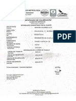 Certificado de Calibración