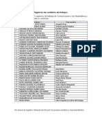 Registros de Cuaderno de Trabajos