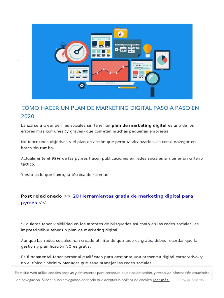 Cómo Hacer Un Plan de Marketing Digital Paso A Paso en 2020 | PDF