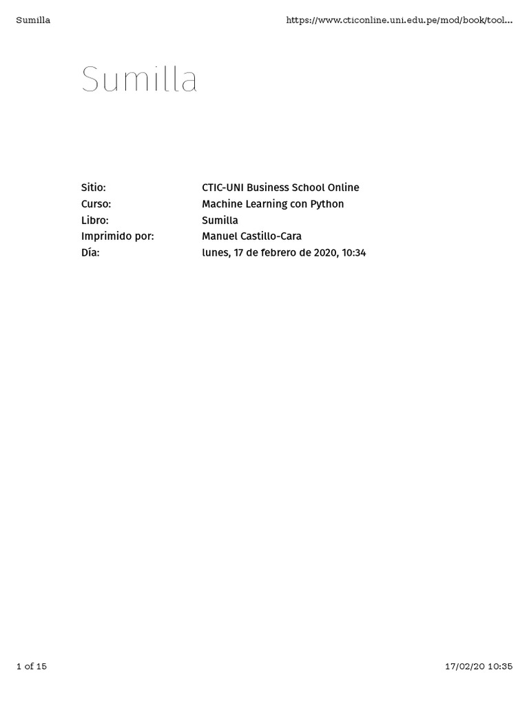 Libro Sumilla | PDF