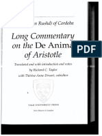 Averroes, Long Commentary On de Anima of Aristotle, Trad, Intr y Notas Richard C Taylor, 2009