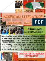 NIGERIAN LITERATURE Sebastian Gladyss C.