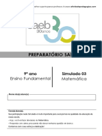 Simulado 03 (SAEB) Matemática - 9º Ano (Atividadepedagogica)