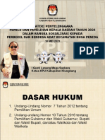 Materi Sosialisasi Pemilu 2024 Pada Perbekel Dan Bendasa Adat Dawan