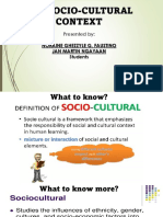 Socio-Cultural Context