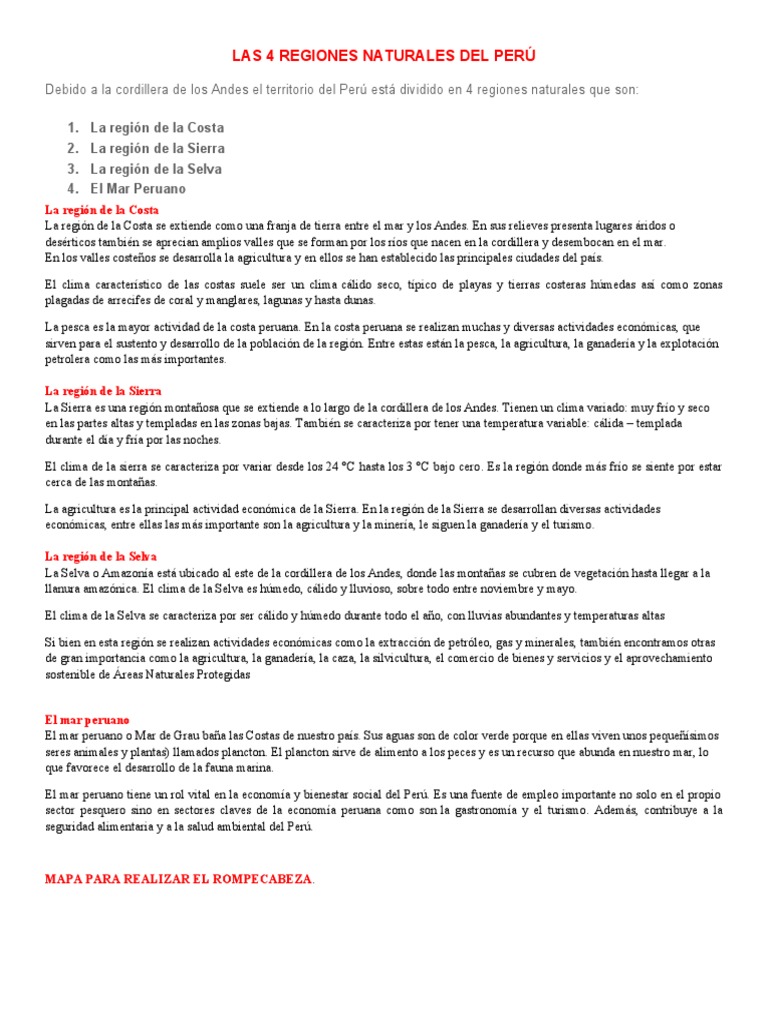 FICHA 1 - Personal Social | PDF | Perú | Mar