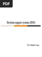 Decision-Support Systems (DSS) : Prof. Abhishek Verma