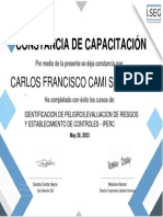 Certificado Del Curso Iperc