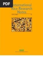 International Rice Research Notes Vol.22 No.2