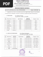 Recruitment Notice (Professor, Associate Professor & Assistant Professor)