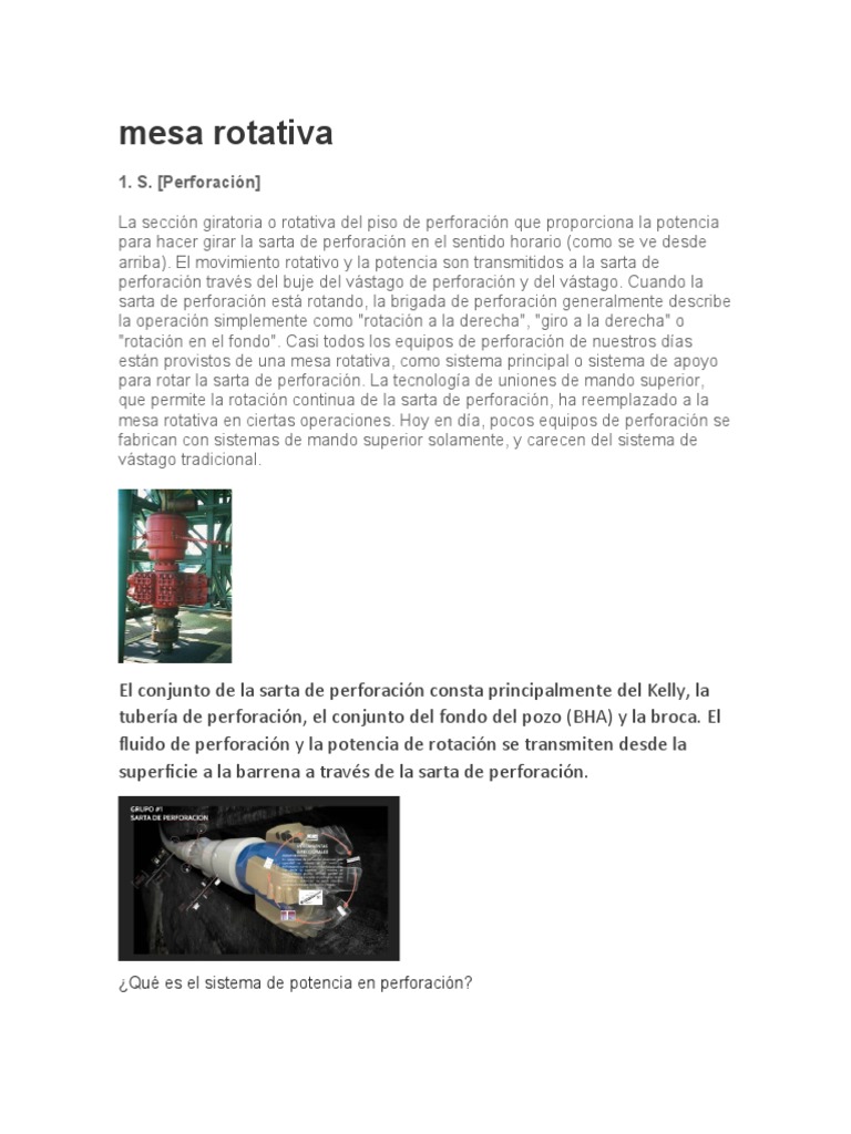 Mesa Rotativa | PDF