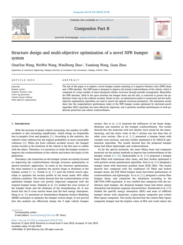 Strucure Design and Multi - Objective Optimization of A Novel NPR ...
