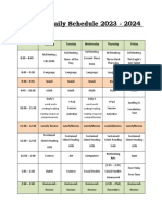 Grade 4 Daily Schedule 2023 - 2024 1