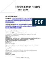 Management 12th Edition Robbins Test Bank 1