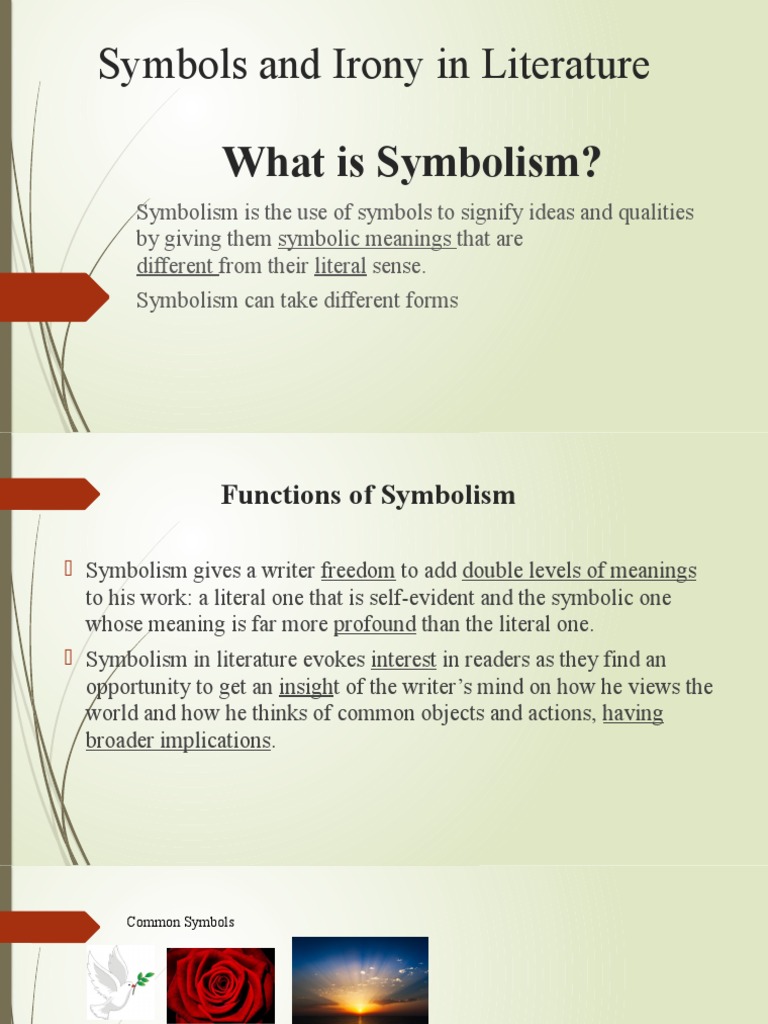 Understanding Symbols and Irony in Literature | PDF | Irony | Symbols