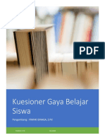 Angket Gaya Belajar 2023 Dasar Dasar Otomotif