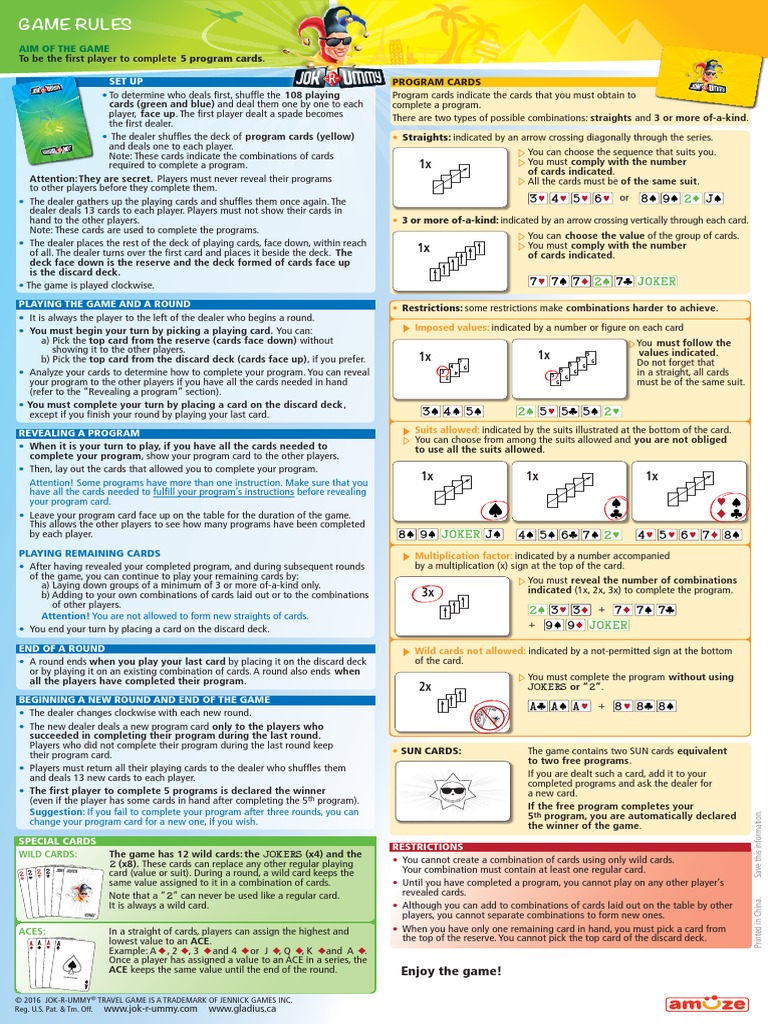Jok R Ummytravel - Rules | PDF