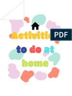 Activities To Do at Home II