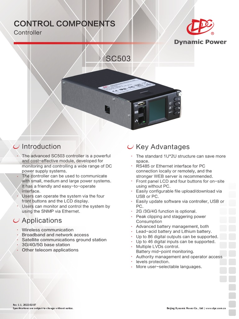 SC503 Datasheet V1.1 220207 | PDF