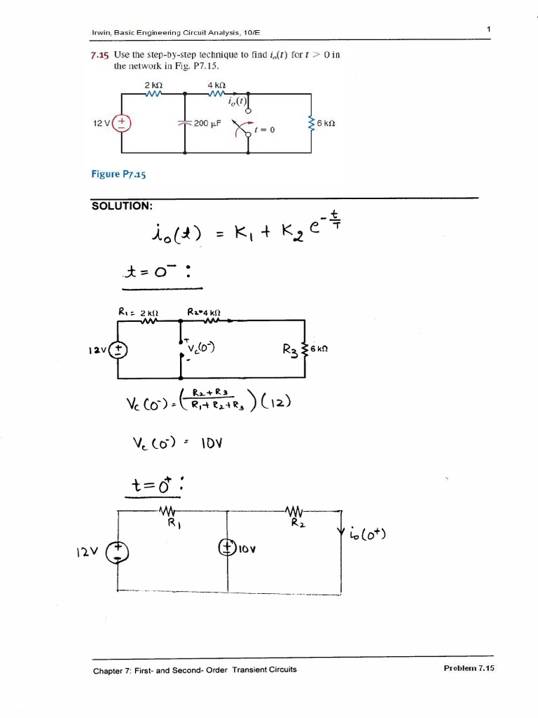 HW StepbyStep RC Circuit Analysis Technique Sol PDF