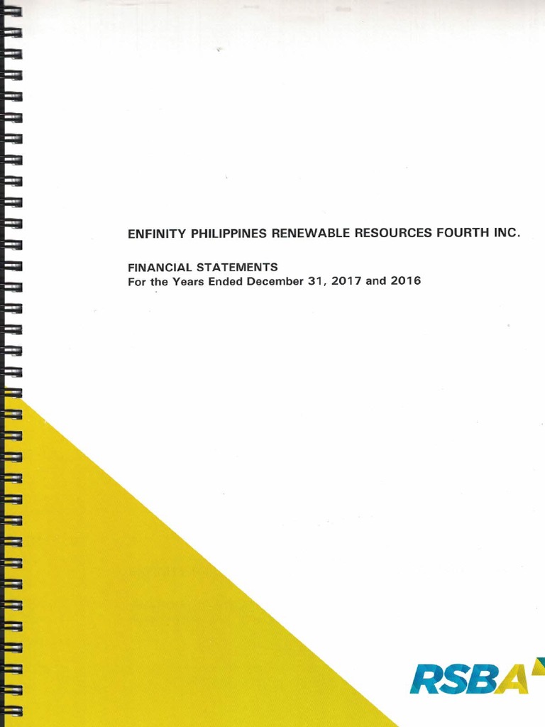 A 2017 Audited FS Enfinity Philippines Renewable Resources Fourth Inc | PDF