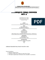 BBQ Dinner Menu