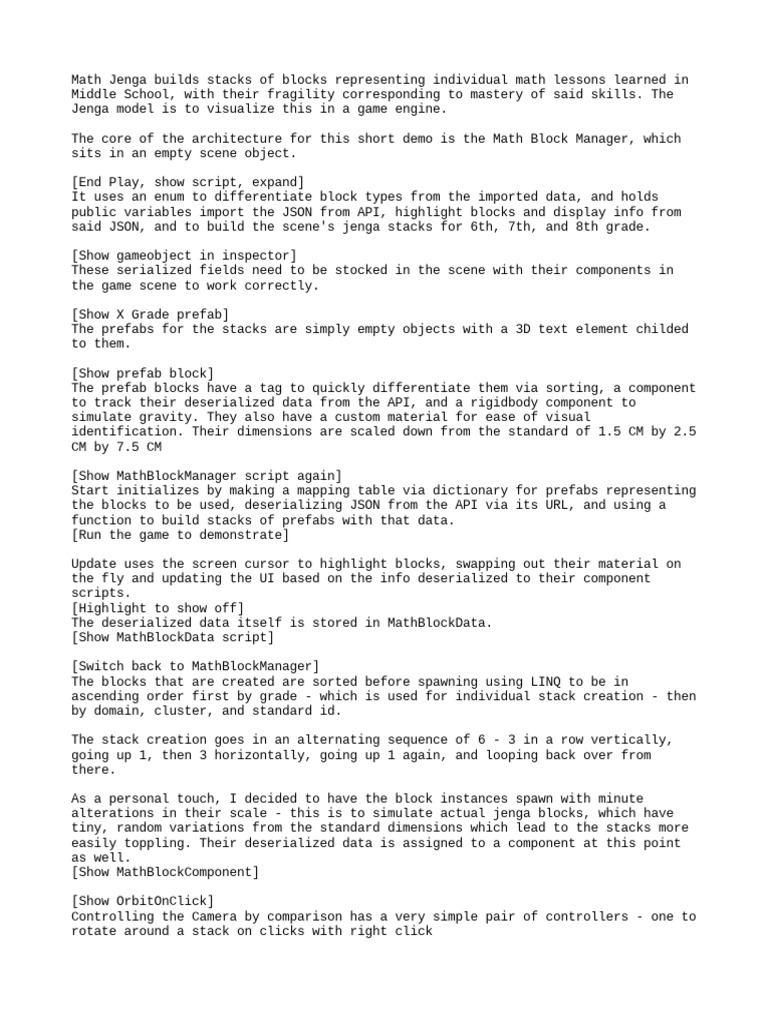 Math Jenga Script | PDF