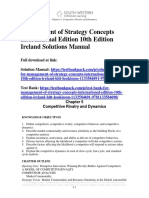 Management of Strategy Concepts International Edition 10th Edition Ireland Solutions Manual 1