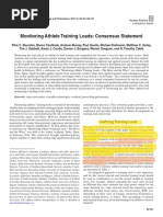 Monitoring Athlete Training Loads Consensus Statement