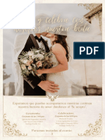 Invitacion Virtual Boda Elegante Dorado Beige Marron