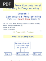 EE1005 L01 Computers & Programming