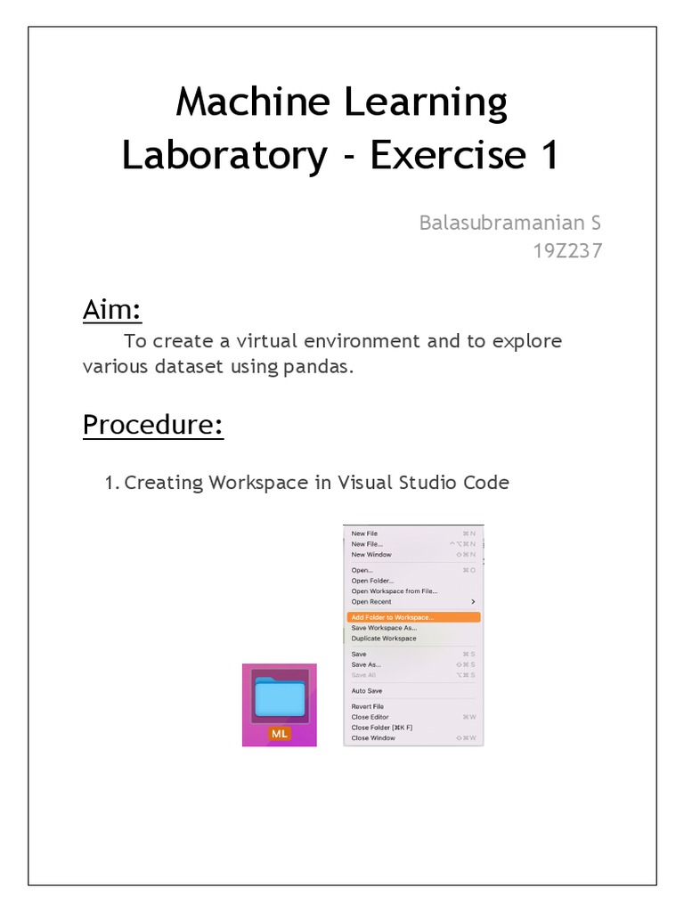 19Z237 ML Lab Ex1 | PDF