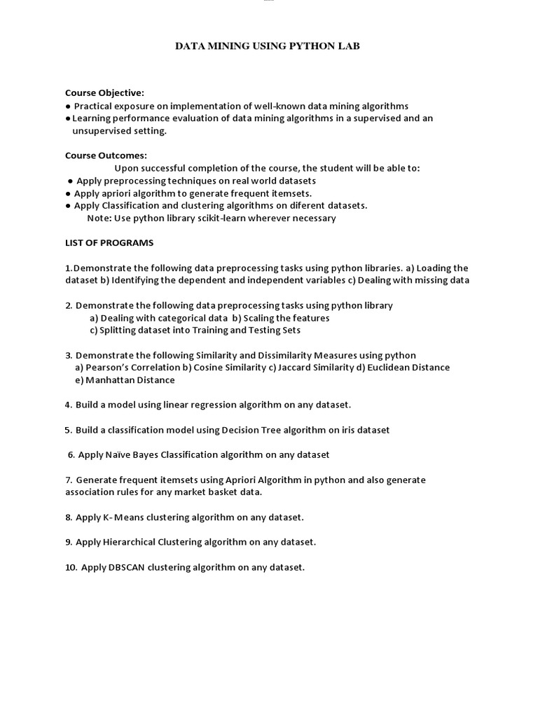 datamininglabmanual22 PDF