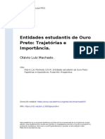 Otávio Luiz Machado (2014) - Entidades Estudantis de Ouro Preto Trajetórias e Importância